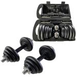 Generic 20KG -  Adjustable Gym Dumbbell Set - Cast Iron - image 3