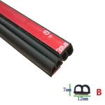 Generic Universal Type B Soundproof Rubber Door Seal Strip - 10m - Black - image 5