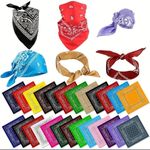 Generic 12-Piece Multi-Purpose Cotton Bandana Set – Classic Paisley Assortment