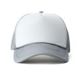 2pcs Unisex Two - Tone Grey and White adjustable unisex trucker Cap hat