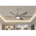 product_image_name-SUMMER WIND-6 Blades Tropical Art Ceiling Fan-Lights + Remote - 30+24W - 660*275*267mm - Silver-2