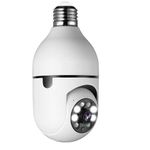 Generic WIFI Outdoor Light Bulb Camera 1080p Pan tilt - White