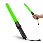 Generic LED Traffic Control Baton Safety Wand -Black/Green