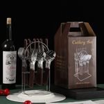 product_image_name-Generic-24 Piece Western Spoon And Fork Cutlery Gift Set - Silver-6