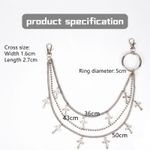 Fashion Silver Cross Pants Chain Multi-Layered Gothic Punk Jeans Chain Accessory - image 5