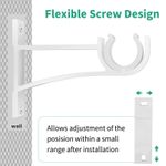 product_image_name-Generic-Curtain rod bracket set, 4 pieces, white, heavy-duty single rod bracket hooks-2