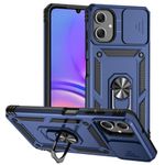 Samsung Galaxy A06 / A07  Case Slide Window Lens Protection with Magnetic Stand Ring - Blue