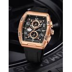 Naviforce Analog Silicon Strap Black/Rose Gold - NF8052 - image 2