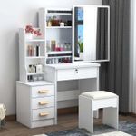 Furniture Design Dressing mirror set- White