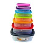 Generic 7 PIECES CONTAINER SET FRESH STORAGE RECTANGULAR