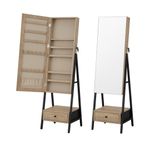LASA Freestanding Jewellery Mirror Cabinet with Drawer