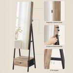 LASA Freestanding Jewellery Mirror Cabinet with Drawer - image 2