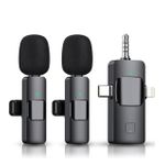 Generic Wireless Lavalier Microphone Set - Dual Clip-On Mics with Multi-Device Receiver