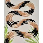 3 strand Black, Blush Pink & White Waist Beads