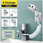 product_image_name-Generic-4 Piece Sink Faucet Exterior Shower Setting - White-1