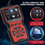 product_image_name-Obd-OBD2 Scanner Heavy-Duty Car Diagnostic Tool, OBDII/EOBD Code Reader & Eraser for all vehicles after 1996, Plug-in Power (No Battery/External) Error & CAN Protocol Scanner for DIY Mechanic & Use-2