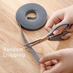 Generic 1 Roll Durable Grey Polyamide Cable Organizer Strap - Easy-to-Cut Hook and Loop Fastener for Efficient Cord Management in Home or Office, Cord Holder Black - image 3