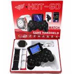 Generic AMOLED HOT-60 Handheld  Gamepad with S10 Smart Watch and Multiple Watch Straps - BLACK