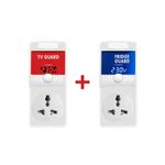 Powerful 2 PCS COMBO - TV Guard 5A Red Display + Fridge Guard 13A Blue Display - Save Money Pack