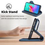 Redmi Note 13 Pro (+) Plus 5G High Quality Flip Retro Leather Case With Magnetic Buckle - Blue - image 4