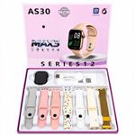 Generic S12 Pro Max Smart Watch 49mm 2.3" AMOLED Bluetooth Calling 7 Strap Combo Compatible With Android & iOS