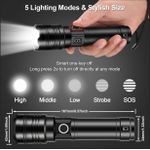 product_image_name-TodyJeyHo-Rechargeable Flashlights High Lumens, LED Powerful Super Bright Flash Light, 5 Mode Zoomable  Flashlights High Powered, Waterproof Linternas Emergencies Lights for Home-2