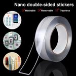 product_image_name-Generic-Nano Double Sided Tape Heavy Duty Transparent Adhesive Strong Multipurpose Reusable Tape - 3-5M-1