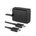 Samsung Super Fast USB-C to USB-C Travel Charger Adapter - 25W with Type-C Cable - Black