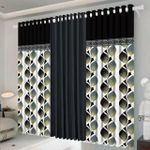 3 in 1 high quality curtain set ( blackout and sheer) black 