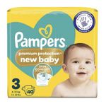 Pampers Nappy, Diaper New Baby Nappies, Size 3 (6-10kg) Essential Pack