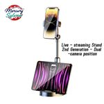 product_image_name-Generic-MS Live - streaming Phone Holder 2nd Generation - Double - Groove at the Bottom - Black-1