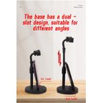 product_image_name-Generic-MS Live - streaming Phone Holder 2nd Generation - Double - Groove at the Bottom - Black-6