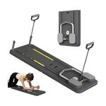 product_image_name-Generic-Multifunctional Pilates Abdominal Training Board with Resistance Bands, Ab Roller Wheel, Push-Up Board, and Knee Mat - Gray /black-2