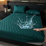 Generic 1.5*2M Waterproof Cotton Fitted Matress Cover Protector Bed Sheet  - Greeen