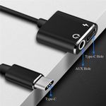 Generic USB-C / Type-C To 3.5mm Aux + USB-C / Type C Earphone Adapter Charger Audio Cable - image 7