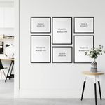 Other 6pcs Set Black Empty Fibre Frames 