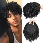 Generic Men’s Short Dreadlock Wig, Natural-Looking Black Curly Faux Locs Hairpiece, Lightweight & Easy to Wear for Daily Style - image 4