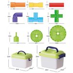 Generic 138pcs /Set Children Large-Particle Building Blocks Pipe Assembly Toys+Storage Bin - image 2