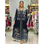 product_image_name-Fashion-Fashionable Women's Evening Dress - Elegant Office Outfit - Casual Women's Dress - Includes Scarf and Belt-Black-1