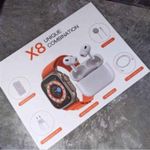 product_image_name-Generic-X8 6-in-1 Smartwatch Unique Combination Bundle: 20W Charger, PD Cable, Airpods, Wireless Charger, Watch Bands-1