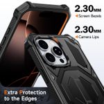 product_image_name-Generic-Iphone 16 Pro Max Heavy-Duty, ShockProof, Military Grade, Rugged Armour Case With MAGSAFE Support And Invisible Foldable Stand - Black -4