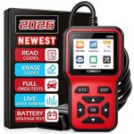 Generic V500 OBD2 Scanner Car Diagnostic Tool, Universal Engine Fault Code Reader with Live Data Stream & Battery Voltage Test Window Decorative Sticker