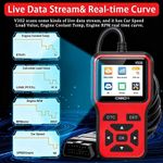 Generic V500 OBD2 Scanner Car Diagnostic Tool, Universal Engine Fault Code Reader with Live Data Stream & Battery Voltage Test Window Decorative Sticker - image 6