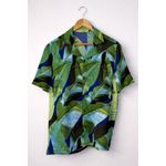 product_image_name-Generic-Tropical Leaf Print Short Sleeve Casual Shirt-1