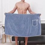 product_image_name-Generic-Premium Men’s Wearable Bath Towel Wrap & Face Towel Set/Men clothes-5