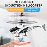 Generic Induction Aircraft Remote Control Helicopter Toy with Controller – Blue - image 3