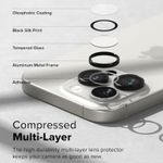 Generic 3-Pack Camera Lens Protector for iPhone 16 Pro / 16 Pro Max, Full Coverage, Anti-Scratch, Black - image 3