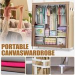 Generic Wardrobe, Shoe Rack, Clothes Organizer, Closet Hanger Unit 3 Column Assembly (170 x 105 x 45 cm) - image 4