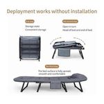 product_image_name-White Label-Portable Folding Recliner Bed - Grey-4