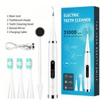 Generic Rechargeable Electric Toothbrush Cleaner & Tartar Removal Set-White